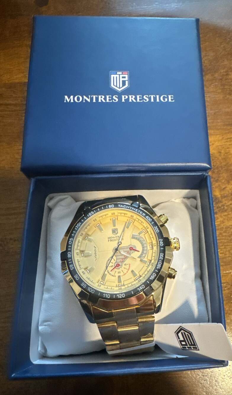 Montres Prestige Chronograph Gold-Tone Watch